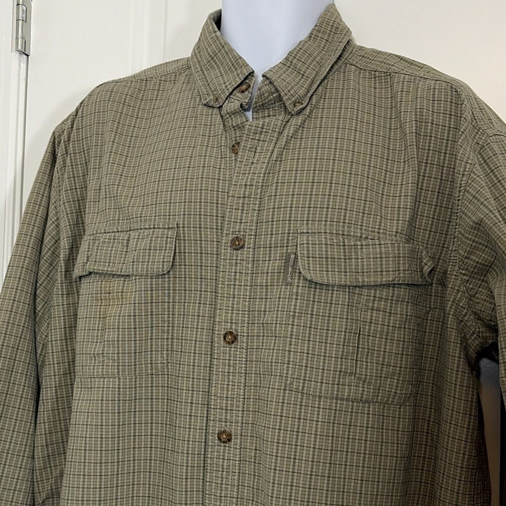 Woolrich Men's Long Sleeve Cotton Flannel Shirt Size XL Flaw See Pic